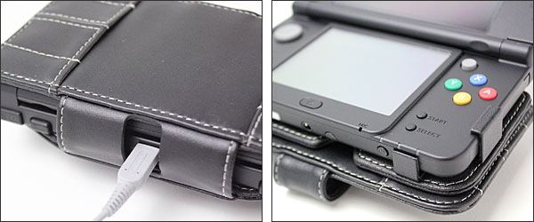 PDAIR レザーケース for Newニンテンドー3DS 横開きタイプ