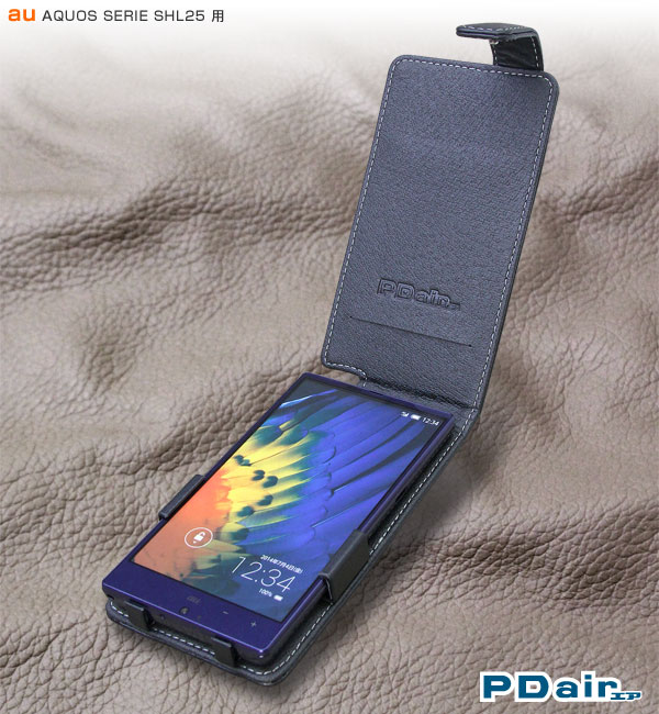 PDAIR レザーケース for AQUOS SERIE SHL25 縦開きタイプ