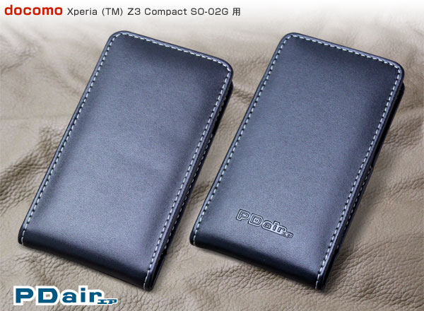 PDAIR レザーケース for Xperia (TM) Z3 Compact SO-02G バーティカルポーチタイプ