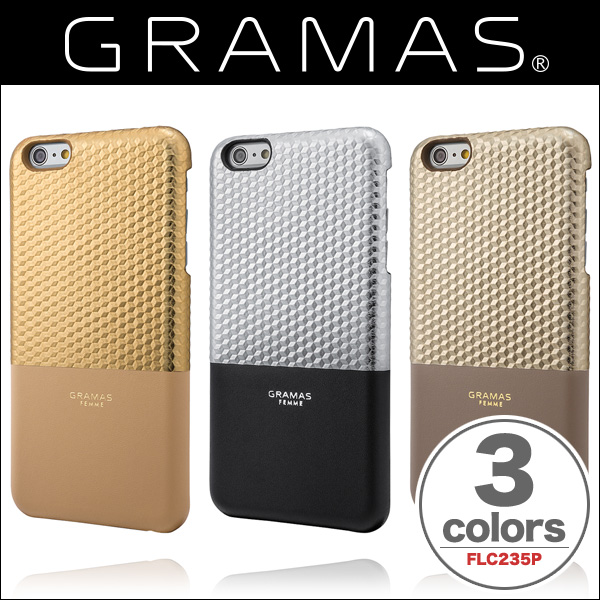 GRAMAS FEMME Back Leather Case ”Hex” FLC235P for iPhone 6s Plus/6 Plus