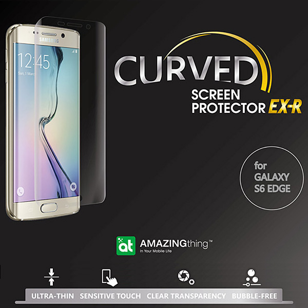 AMAZINGthing Ultra-Clear Curved Screen Protector for Galaxy S6 edge SC-04G/SCV31/404SC
