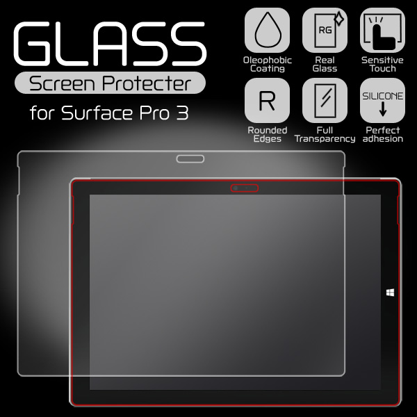 GLASS PRO+ Premium Tempered Glass Screen Protection for Surface Pro 3