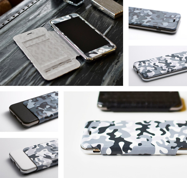 Hybrid Case UNIO Plus PU Leather Camouflage for iPhone 6s Plus/6 Plus