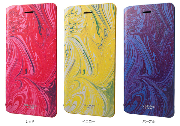 カラー GRAMAS FEMME Flap Leather Case ”Mab” for iPhone 6s Plus/6 Plus