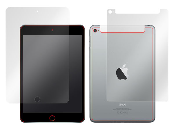 OverLay Brilliant for iPad mini 4 (Wi-Fi + Cellularモデル) 『表・裏両面セット』 のイメージ画像