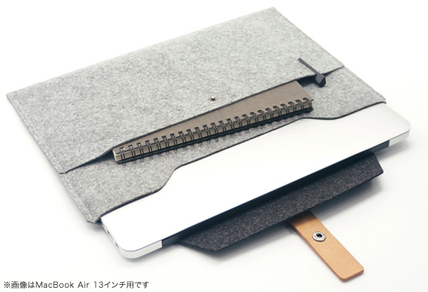 Charbonize レザー & フェルト ケース  for MacBook Air 11インチ(Early 2015/Early 2014/Mid 2013/Mid 2012/Mid 2011/Late 2010)(スリーブタイプ)