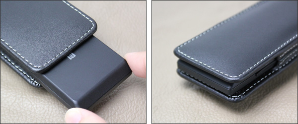 PDAIR レザーケース for ウォークマン A10シリーズ NW-A16/NW-A17 ベルトクリップ付バーティカルポーチタイプ