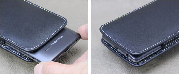 PDAIR レザーケース for LG G3 Beat ベルトクリップ付バーティカルポーチタイプ