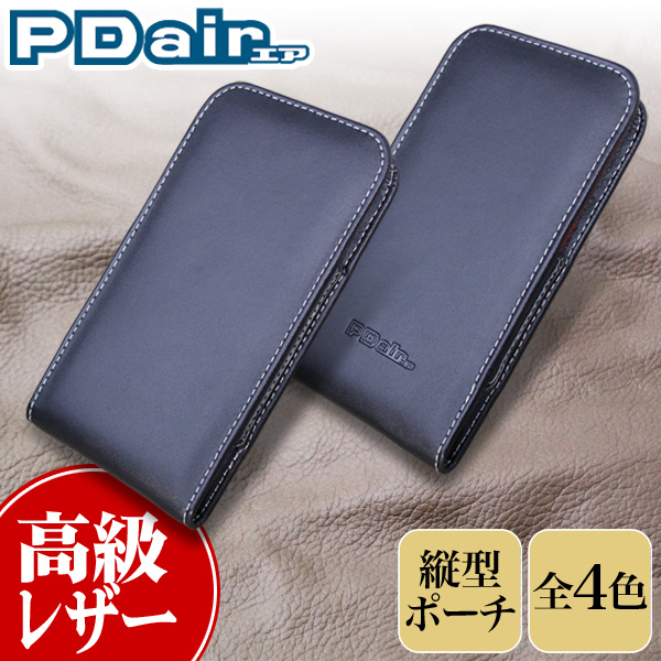 PDAIR レザーケース for HTC J butterfly HTV31 バーティカルポーチタイプ