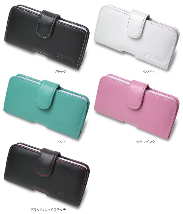 カラー PDAIR レザーケース for miraie KYL23 ポーチタイプ
