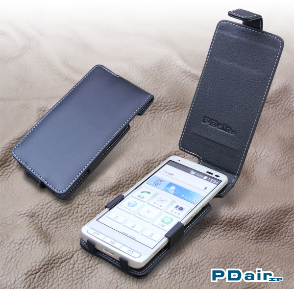 PDAIR レザーケース for BASIO KYV32 縦開きタイプ