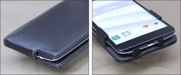 PDAIR レザーケース for isai vivid LGV32 縦開きタイプ