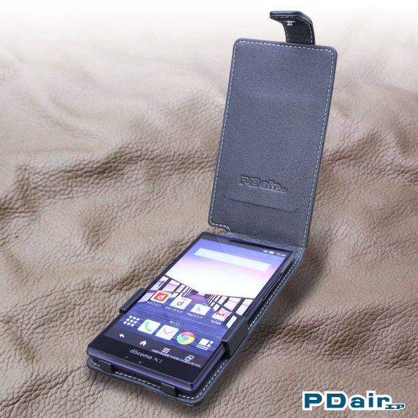 PDAIR レザーケース for AQUOS ZETA SH-01G/Disney Mobile on docomo SH-02G 縦開きタイプ