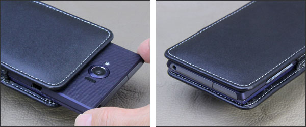PDAIR レザーケース for AQUOS ZETA SH-01G/Disney Mobile on docomo SH-02G ベルトクリップ付バーティカルポーチタイプ