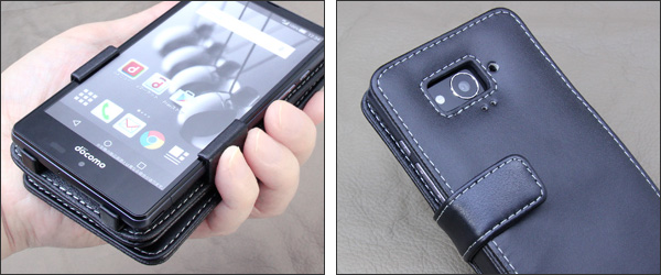 PDAIR レザーケース for AQUOS EVER SH-04G 横開きタイプ