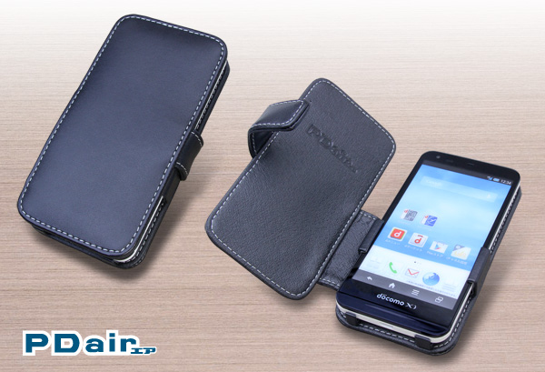 PDAIR レザーケース for AQUOS SH-M01/AQUOS PHONE EX SH-02F 横開きタイプ