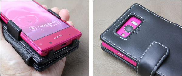 PDAIR レザーケース for AQUOS SERIE mini SHV31 横開きタイプ