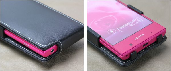 PDAIR レザーケース for AQUOS SERIE mini SHV31 縦開きタイプ