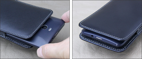 PDAIR レザーケース for ASUS ZenFone 2 ベルトクリップ付バーティカルポーチタイプ