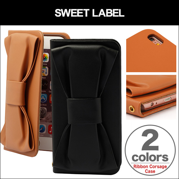 Sweet Label Ribbon Corsage Case For Iphone 6s 6 スマートフォン 携帯電話 Simロックフリー端末 Apple Iphone 6s Vis A Vis ビザビ 本店