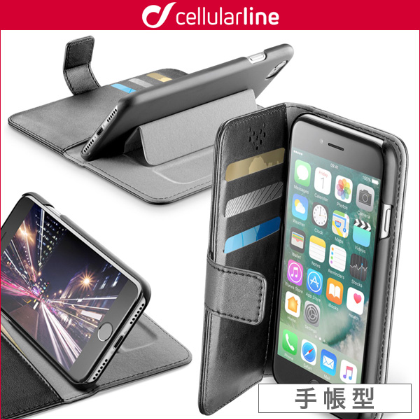 cellularline Book Agenda 手帳スタンド型ケース for iPhone 8 / iPhone 7