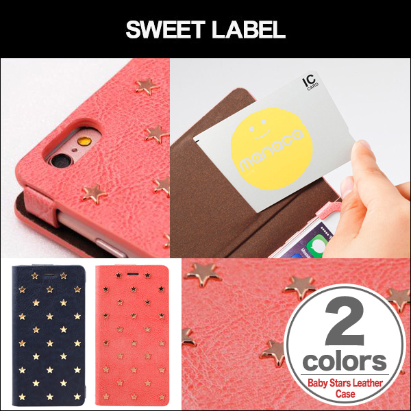 SWEET LABEL Baby Stars Leather Case for iPhone 6s/6