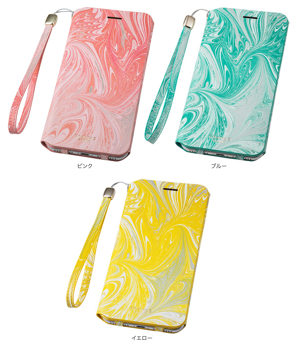 カラー GRAMAS FEMME ”Mab” Flap Leather Case for iPhone 7 Plus