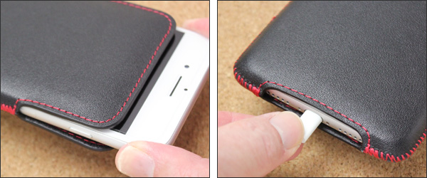 PDAIR ラグジュアリーレザーケース for iPhone 7 Plus バーティカルポーチタイプ