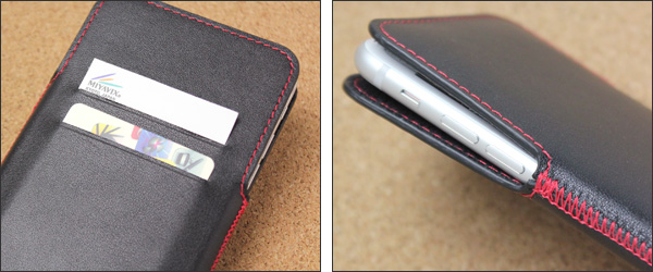 PDAIR ラグジュアリーレザーケース for iPhone 7 Plus バーティカルポーチタイプ