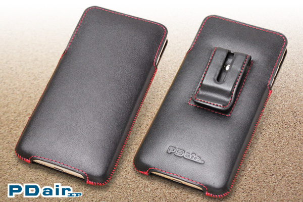 PDAIR ラグジュアリーレザーケース for iPhone 7 Plus ベルトクリップ付バーティカルポーチタイプ