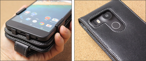 PDAIR レザーケース for Nexus 5X 縦開きタイプ