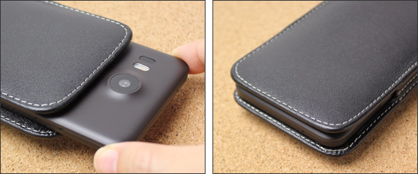 PDAIR レザーケース for Nexus 5X ベルトクリップ付バーティカルポーチタイプ