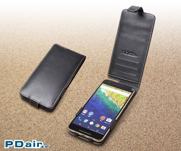 PDAIR レザーケース for Nexus 6P 縦開きタイプ