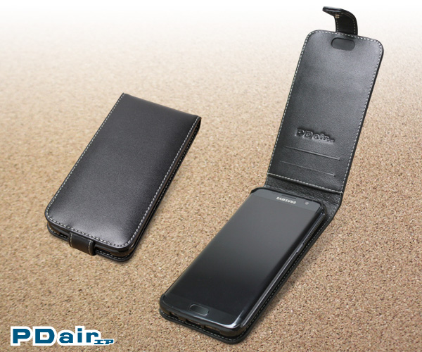 PDAIR レザーケース for Galaxy S7 Edge SC-02H / SCV33 縦開きタイプ