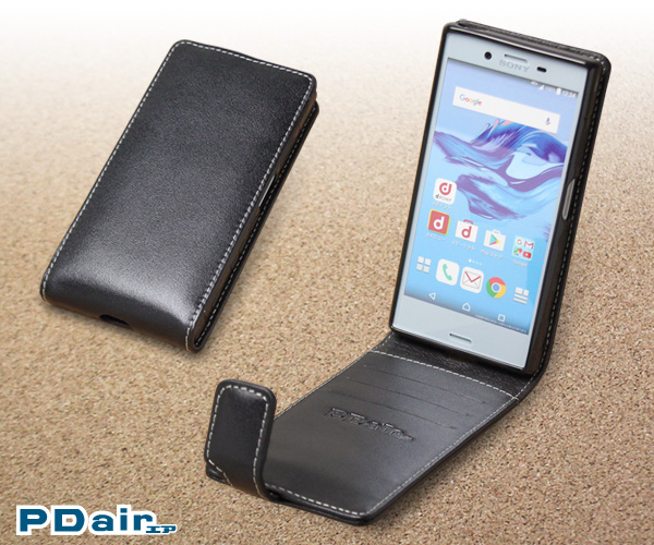 PDAIR レザーケース for Xperia X Compact SO-02J 縦開きタイプ