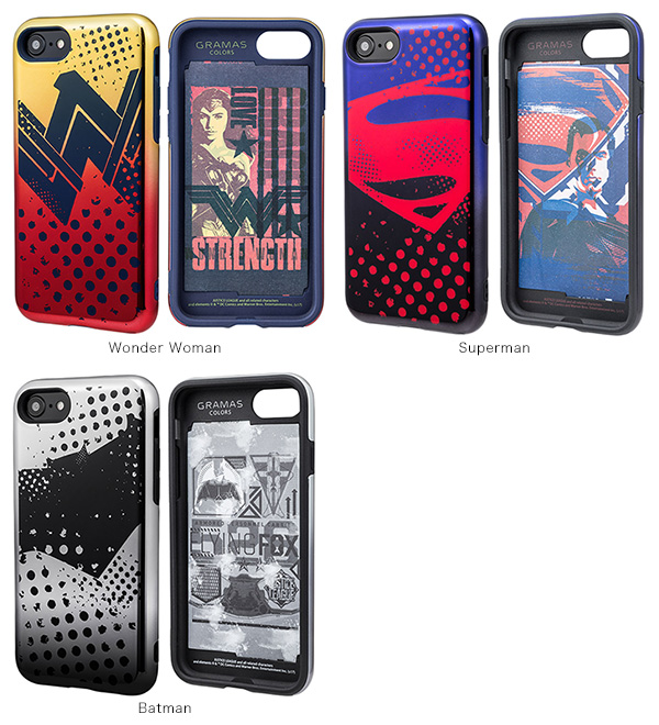 顼 GRAMAS COLORS Hybrid Case with Justice League for iPhone 8 / iPhone 7