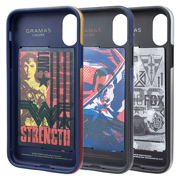 GRAMAS COLORS Hybrid Case with Justice League for iPhone X