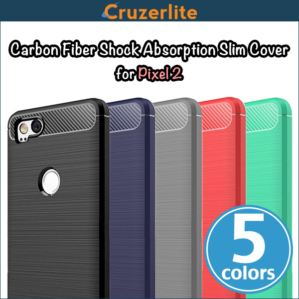 Cruzerlite Carbon Fiber Shock Absorption Slim Cover for Pixel 2
