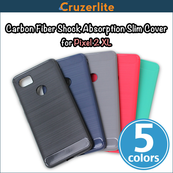 Cruzerlite Carbon Fiber Shock Absorption Slim Cover for Pixel 2 XL
