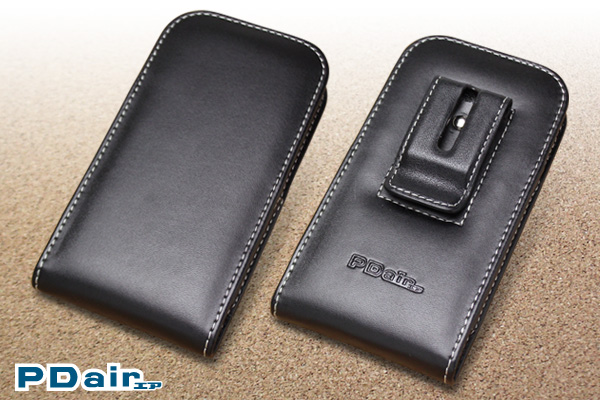 PDAIR レザーケース for らくらくスマートフォン4 (F-04J) ベルトクリップ付バーティカルポーチタイプ