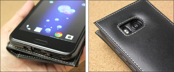 PDAIR レザーケース for HTC U11 HTV33 横開きタイプ