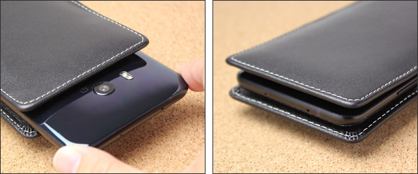 PDAIR レザーケース for HTC U11 HTV33 バーティカルポーチタイプ