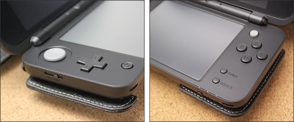 PDAIR レザーケース for Newニンテンドー2DS LL 横開きタイプ