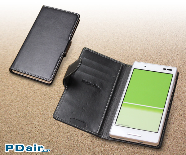 PDAIR レザーケース for DIGNO V / Qua phone QX 横開きタイプ