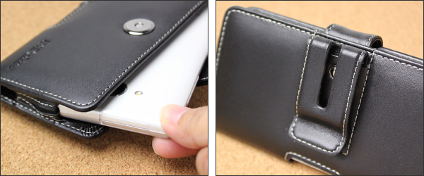 PDAIR レザーケース for DIGNO V / Qua phone QX ポーチタイプ