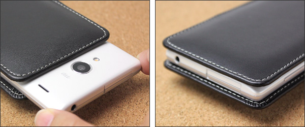 PDAIR レザーケース for DIGNO V / Qua phone QX ベルトクリップ付バーティカルポーチタイプ