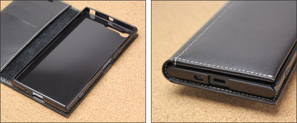 PDAIR レザーケース for Xperia XZ Premium SO-04J 横開きタイプ