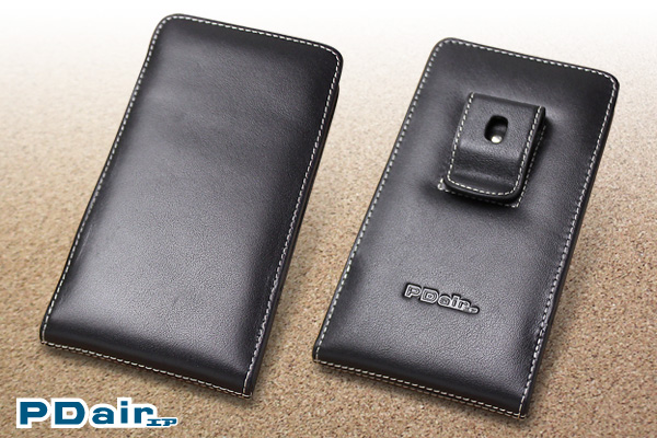 PDAIR レザーケース for Xperia XZ Premium SO-04J ベルトクリップ付バーティカルポーチタイプ