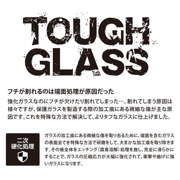 Deff TOUGH GLASS Dragontrail ブルーライトカット for iPhone XS(ブラック)