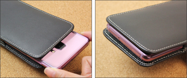 PDAIR レザーケース for Galaxy S9+ SC-03K／SCV39 ベルトクリップ付バーティカルポーチタイプ